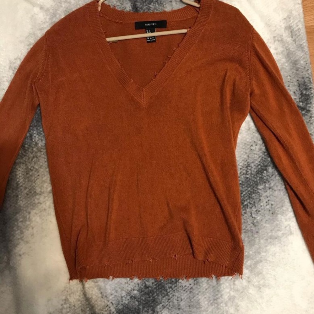 Orange fall sweater